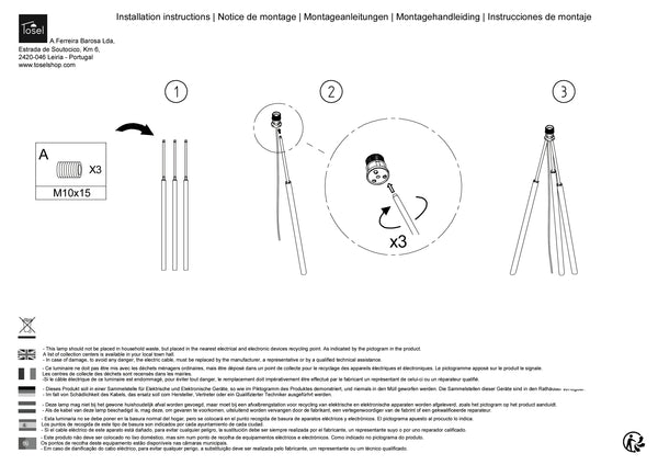 Lampe a poser Instructions