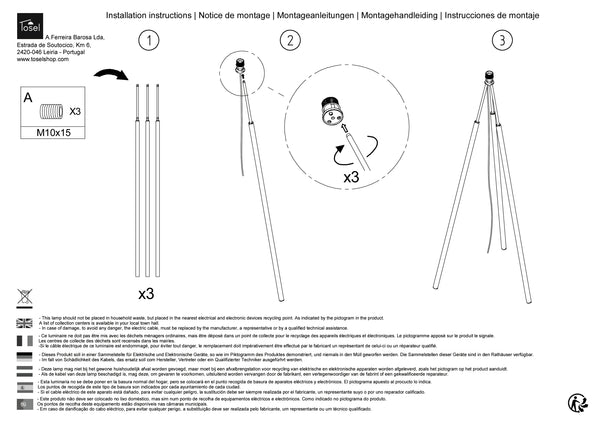 Lampadaires Instructions