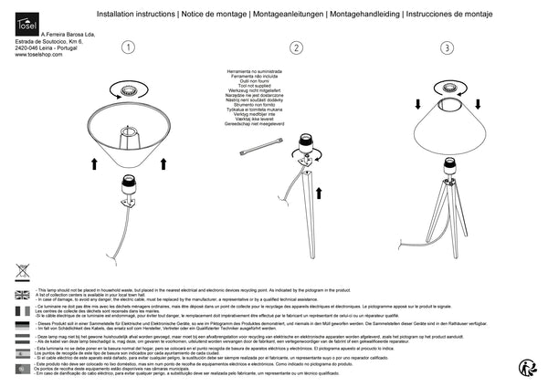 Lampe a poser Instructions