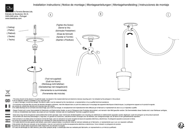 Suspension et plafon Instructions