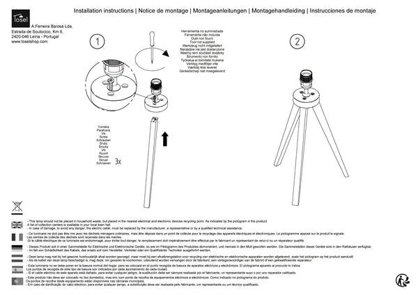 Lampe a poser Instructions