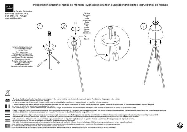 Lampadaires Instructions