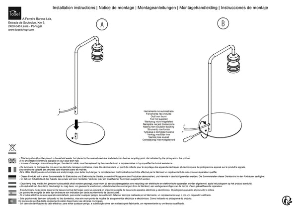 Lampe a poser Instructions