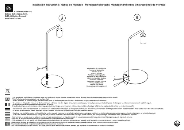 Lampe a poser Instructions