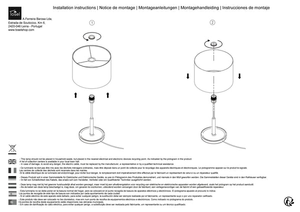 Lampe a poser Instructions