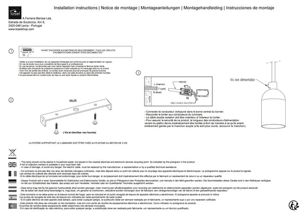 Suspension et plafon Instructions