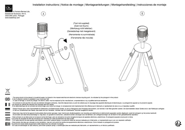 Lampe a poser Instructions