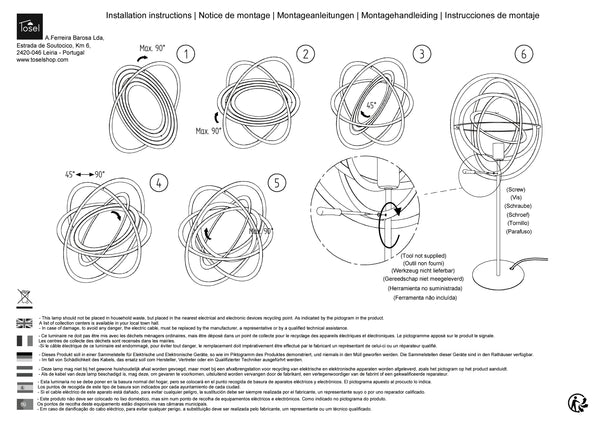 Lampe a poser Instructions