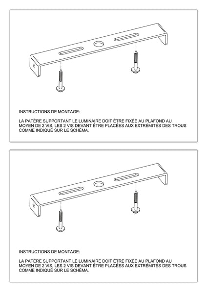 Suspension et plafon Instructions