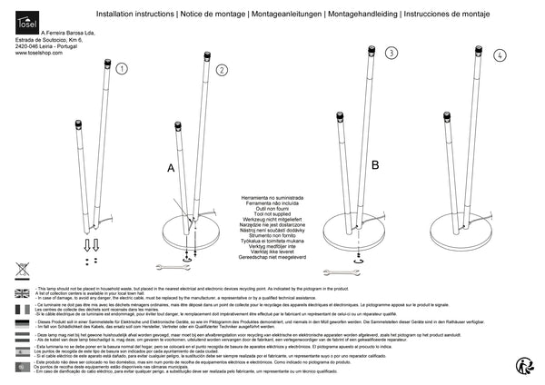 Lampadaires Instructions