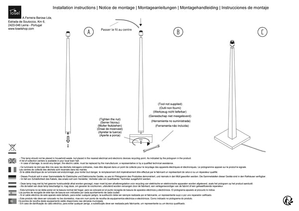 Lampadaires Instructions