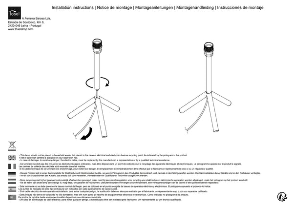 Lampe a poser Instructions