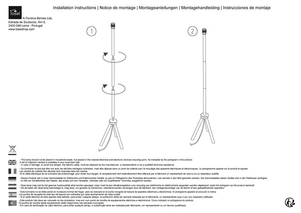 Lampadaires Instructions