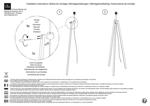 Lampadaires Instructions