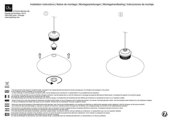 Suspension et plafon Instructions