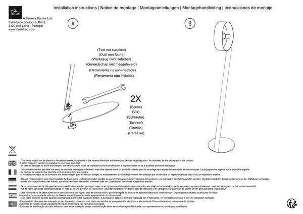 Lampadaires Instructions