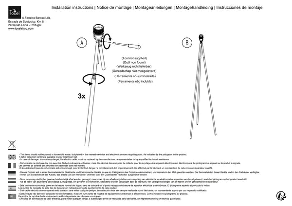 Lampadaires Instructions